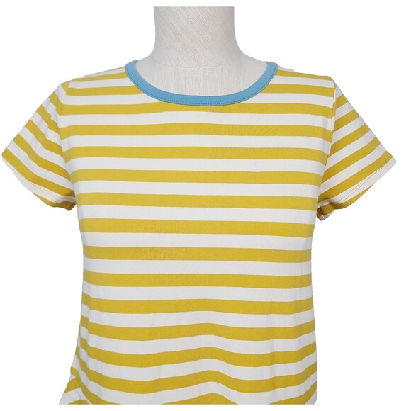 NEW Matilda Jane Sunshiny Days T-Shirt Dress Girls 14 Yellow Striped Knit Tiered - Picture 3 of 13